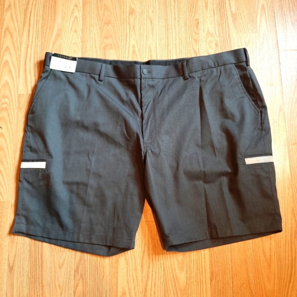 NWT Twinhill Outdoor Uniform Work Shorts Charcoal Gray Reflective Stripes